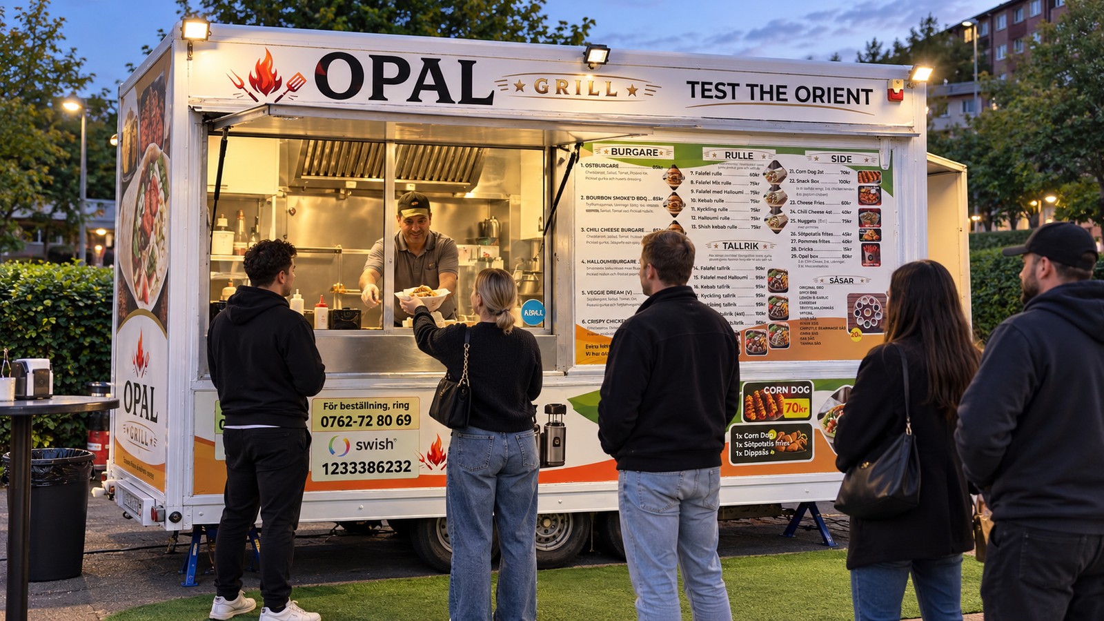 Opal Grill matvagn på Zirkongatan i Västra Frölunda